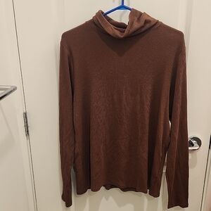 Old Navy Womens Mocha Brown Turtleneck Long Sleeve Top XL Tall